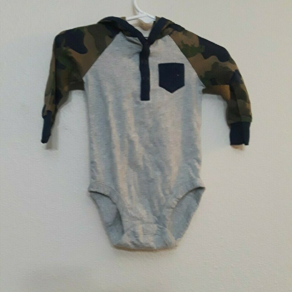 Carter's Gray and Camouflage Bodysuit